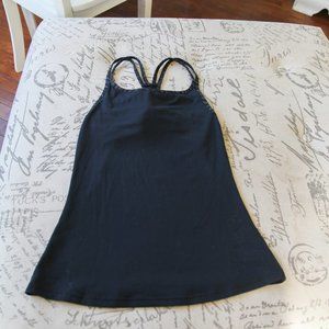 Black Fabletics Tank Top with Pattern on straps